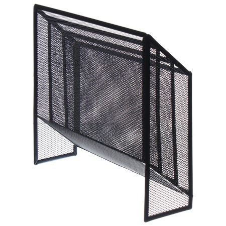 Vertical, desktop tray, 3 compartments, mesh, metal, black-5