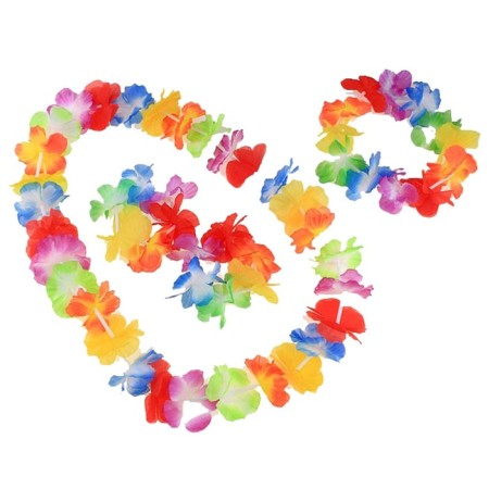 Hawaii set: necklace, wreath, 2 bracelets-1