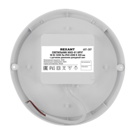 Luminer LED LED Dust -shaped circle IP65 30W 3200LM 6500K with microwave motion sensor-4