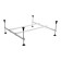Shower pallet frame, 800x800 mm