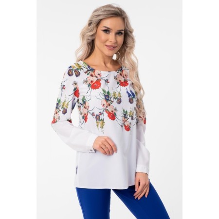 Female blouse, size 46, white color-11