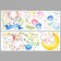 Sticker Plastic Interior Color "Elephants-Malyshha" 30x90 cm set 2 sheets