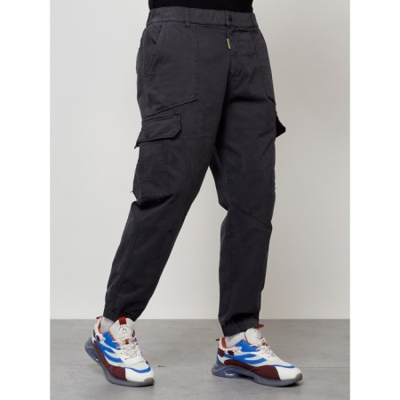 Cargo jeans men, size 44-46, dark gray color-10