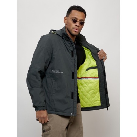 Sports male jacket, size 52, dark gray color-13