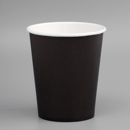 Paper glass "Black" 250 ml, diameter 80 mm