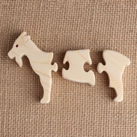 Harvesting for creativity mini puzzles "Goat", wood, 7.9x10.2 cm-1