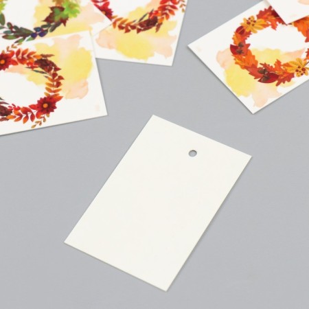 Cardboard "Autumn Wreath" set 10 pcs (5 types) 4x6 cm-3