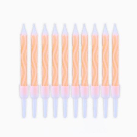 Candles for the cake "Happy Birthday", orange.-2