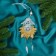 Jewelry decoration "New Year's watch shine" 10x18 cm, transparent-gold