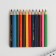 Pencils colored 12 colors mini sharpened round wooden building "September 1"