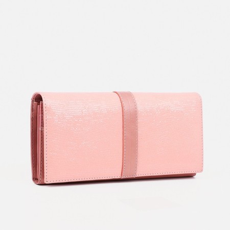 Women's wallet on magnets, pink color