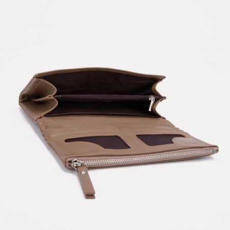 Women's wallet on magnets, beige color-2