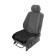 Nabbage in the front seat, artificial muton, on an antishk, 48 x 48 cm, black