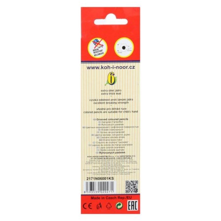 Thickened pencils Jumbo Natur 2171/06n, 6 colors-2