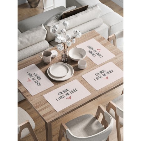 A set of napkins for setting the table “without filters”, rectangular, rounded edges, size 30x46 cm, 4 pcs