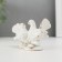 Souvenir Ceramics "Doves with a rose" white, rhinestone 5.8x8.7x4.2 cm