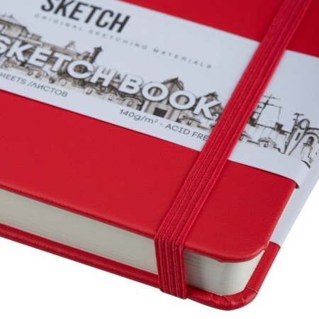 Sketchmarker sketchbook, 210 x 148 mm, 80 sheets, red, block 140 g/m2-3