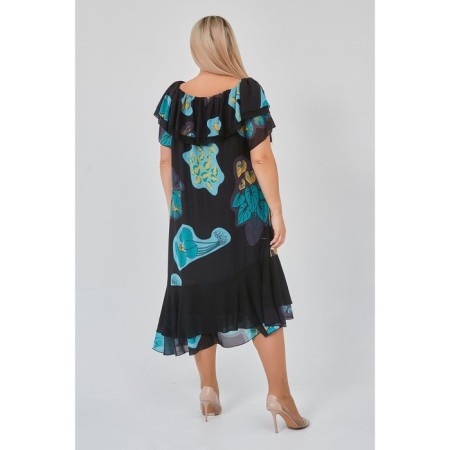Female dress, size 56, black color-3