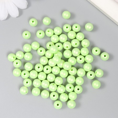 Beads for creativity plastic "Ball. Light green overflows" set 20 g d = 0.8 cm-1