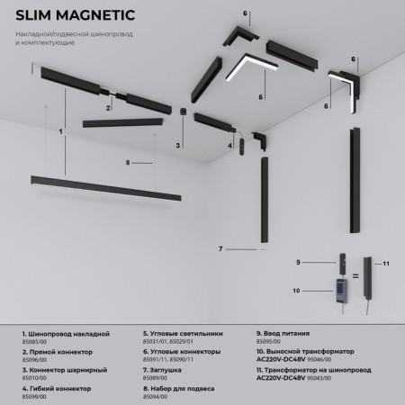 Flexible Connector for the Elektrostandard, Slim Magnetic, 380x22x23 mm bus.-4
