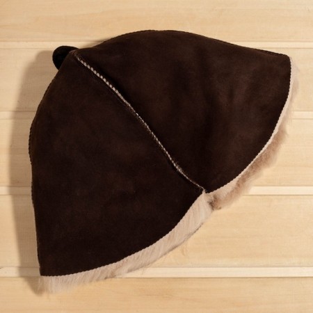 A cap of a sheepskin "Classic" Skornya seam, brown-2