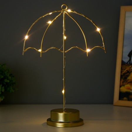 Night -bend "Umbrella" LED from batteries 3haa gold 10x22.5x31.5 cm Risalux-2