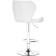 Barrier stool Porch metal/eco -leather, chrome/white 48x47x91 cm