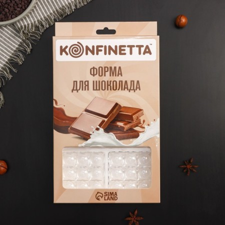 Form for chocolate and sweets Konfinetta "pop-ith", plastic, 6 cells, 27.5 × 17.5 × 2.5 cm, cell 7 × 7 cm, transparent-3