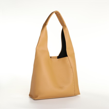 Bag Women's bag 2 in 1, on the button, cosmetic bag, mustard color-2