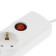 Luazon Lighting network filter, 5 outlets, 3 m, 2200 W, 3x0.75 mm2, 10 A, 220 V, with a fuse, white