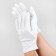 Cotton gloves, size m, pair, packing 12 pcs, white color