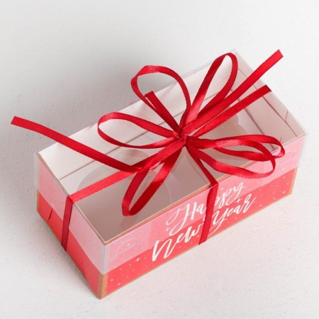 Happy New Year Capcake box, 16 x 8 x 7.5 cm, New Year-3