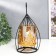 Summary metal, glass per 1 candle “curl” d-7.5 cm, gold, black 12x11x21 cm