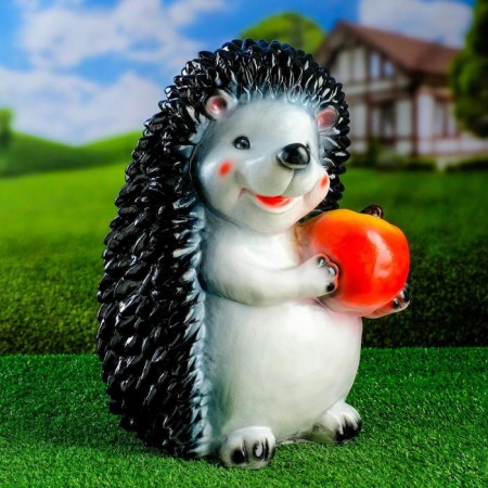 Garden figure "Hedgehog with apple" 38x28cm