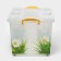 The container for storage with the lid "Hide Box. Grass ", 50 l, 60 × 38 × 31 cm, on wheels, mix