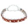 Collar strict wire zoonik, welded chain/leather, 3 mm, width 3 cm, Osh 50-70 cm, mix