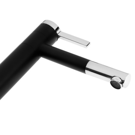 Zein ZF-013 sink mixer, high, Ceramics cartridge 35 mm, brass, black/chrome-6
