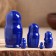 Nesting doll "tray Gzhel", blue dress, 5 puppet, 10 cm