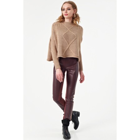 Female jumper, size 48, beige color-4