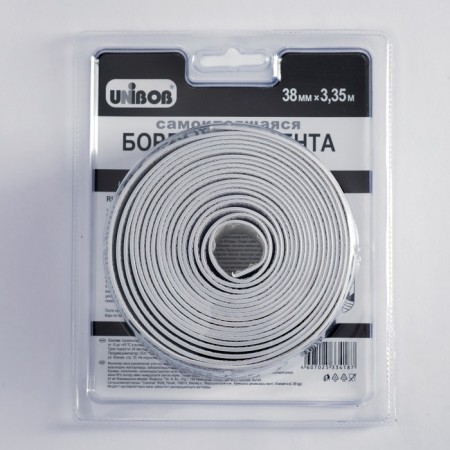 Self -adhesive border tape for baths and shells Unibob 38mm x 3.35m white-1