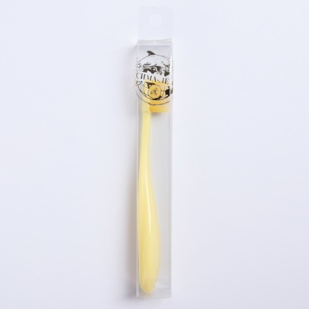 Baby toothbrush with soft bristles, nylon, yellow color-3