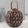 Summary tree on 1 candle "Weaving" beige-brown 10x24x24 cm
