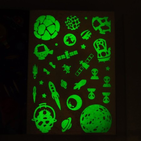 Book with luminous stickers "Space of Cosmos", 70 stickers, 4 p.-3