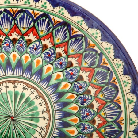 Plant of Rishtan ceramics "Patterns", 28 cm, blue-2