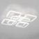 Ceiling chandelier Citilux "Marcel" CL232180R, 60x60x1 cm, 8x13.8W, LED, Color White