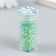 Decor "Semiobusins ​​and rhinestones. Green-blue gradient" D = 4 mm 10g 200 pcs 5x2.5 cm mix