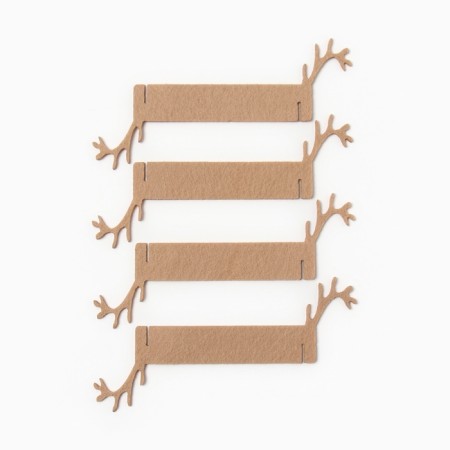 Set of decorative. Kovlets for napkins "Deer" ts.Bozh 4pc 15*5cm, 100%p/e felt-2