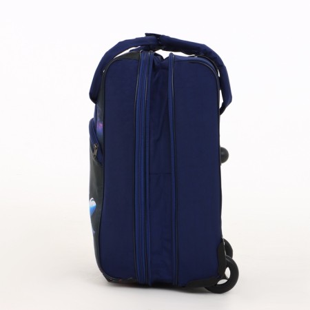 Small suitcase 20 ”, a road bag with a zipper, the color of a dark blue-6