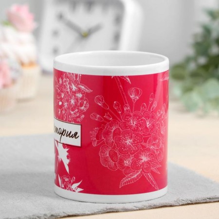 Sublimation "Victoria" flowers, 320 ml, with application-1