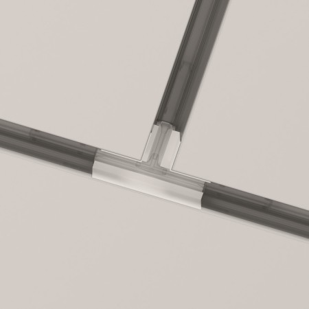 The T-shaped connector for the built-in track system Technical TRA010CT-42W, 23.9x23.9x5.35 cm, white color-6